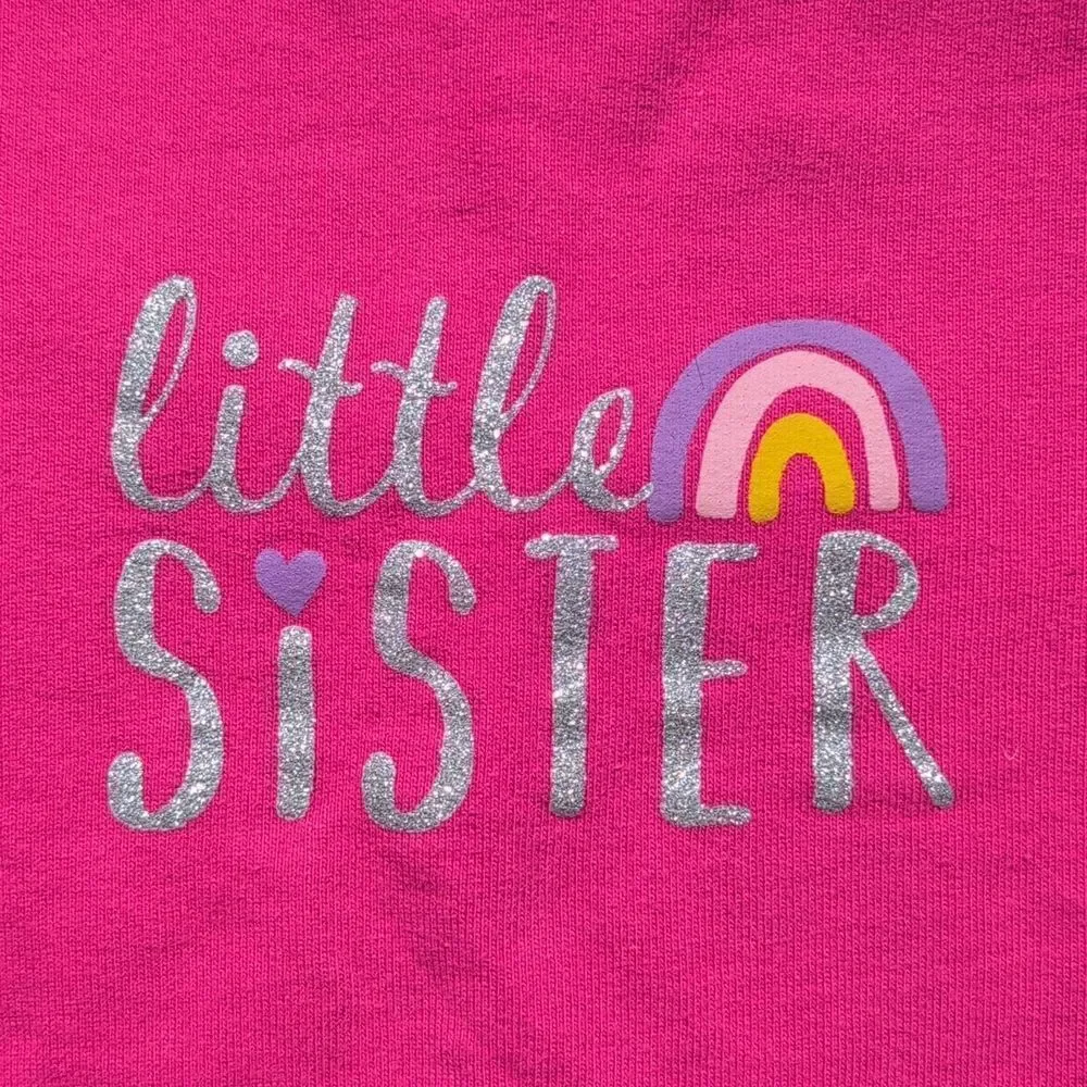 Carter's 18 Month Pink Little Sister Rainbow Sweatshirt